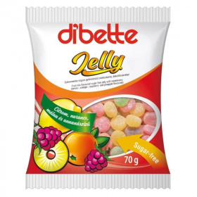 Diabette jelly vegyes gyümölcs zselé cukorka 70g