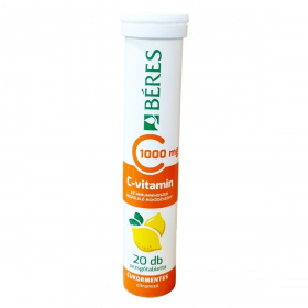 Béres C-vitamin 1000 mg cukormentes citromízű pezsgőtabletta 20db