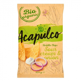 Acapulco bio tortilla chips - hagymás-tejfölös 125g