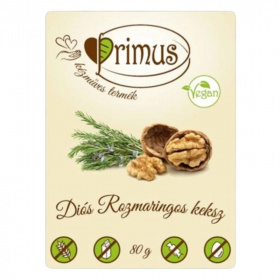 Primus vegán keksz - diós, rozmaringos 80g