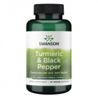 Swanson Turmeric Black pepper kurkuma és fekete bors komplex növényi kapszula 90db 