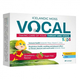 Vocal izlandi zuzmó szopogató tabletta - eper 24db