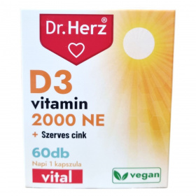 Dr. Herz d3-vitamin 2000NE+szerves cink kapszula 60db