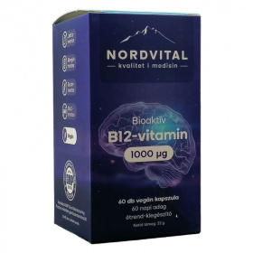 Nordvital B12-vitamin 1000mcg vegán kapszula 60db