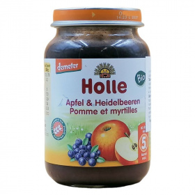Holle Bio bébiétel - alma, feketeáfonya 190g