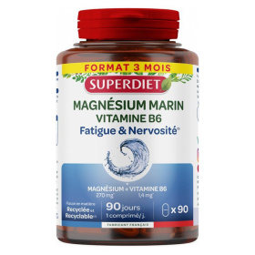 Superdiet tengeri Magnézium + B6 vitamin tabletta 90db