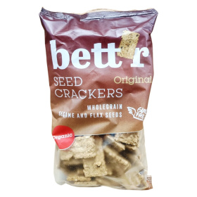 Bettr bio vegán teljes kiőrlésű magvas kréker (sós) 150g