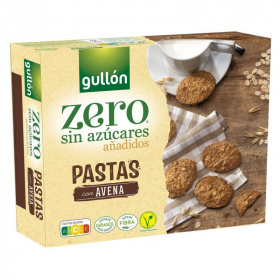 Gullón pastas zero magas rosttartalmú kakaós zabkeksz (hozzáadott cukor nélkül) 300g