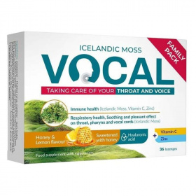 Vocal izlandi zuzmó szopogató tabletta - méz, citrom 36db