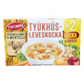 Thymos nátrium glutamát mentes tyúkhús leveskocka (6+2db) 8db
