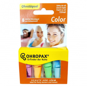 Ohropax Color színes műanyag füldugó 8db