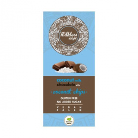 Health Market paleo milkless delight csokoládé kókusztejes, kókuszchipsszel édesítőszerrel 80g