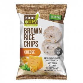Rice Up barna rizs chips - sajtos 60g