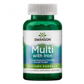 Swanson Multi with Iron multivitamin vassal komplex tabletta 130db