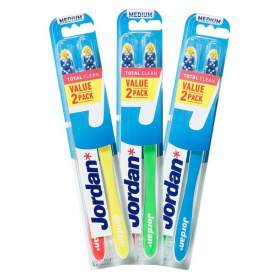 Jordan Total Clean medium felnőtt fogkefe - duopack medium 1db