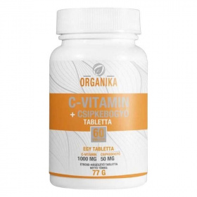 Organika C-vitamin+csipkebogyó tabletta 60db