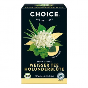 Choice bio fehér tea bodzavirággal filteres 20db, 36g