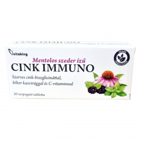 Vitaking Immuno-Zinc 20mg (Cink) rágótabletta 30db