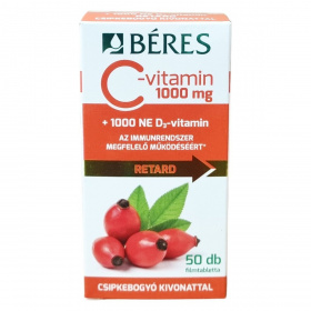Béres C-vitamin 1000mg filmtabletta csipkebogyó kivonattal+D3-vitamin 50db