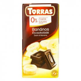 Torras gluténmentes, cukormentes étcsokoládé - banán 75g
