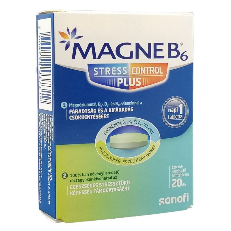 Magne B6 Stress Control Plus filmtabletta 20db - Herbaposta webshop