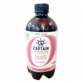 Captain Kombucha fermentált zöld tea ital - málna, ZERO 400ml