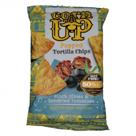 Corn Up tortilla chips (fekete olivabogyó és paradicsom ízű) 60g