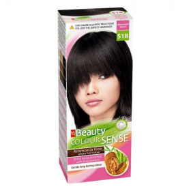 MM Beauty Colour Sense S18 ammóniamentes hajszínező - Midnight Black - Ébenfekete 125ml