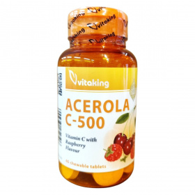 Vitaking Vitamin C-500 Acerola málna ízű rágótabletta 40db