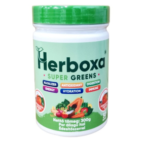 Herboxa Super Greens italpor - őszibarackos jegestea 300g