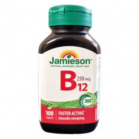 Jamieson B12-vitamin cianokobalamin 250µg tabletta 100db