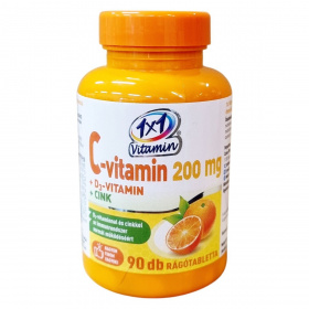 1x1 Vitamin C-vitamin 200mg+D3+cink rágótabletta 90db
